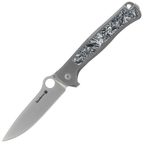 Nóż składany Spyderco Slym Titanium/Dark Matter Polar Fat Carbon, Satin M390 by Moletta (C271TIP) Spyderco Inc.