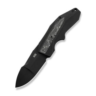 Nóż składany WeKnife Coral Black Titanium/Aluminium Foil Carbon Fiber, Black Stonewashed CPM 20CV by Gustavo T. Cecchini (WE2404 WE Knife