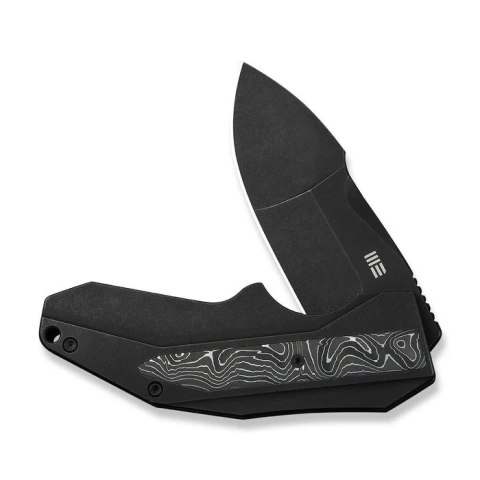 Nóż składany WeKnife Coral Black Titanium/Aluminium Foil Carbon Fiber, Black Stonewashed CPM 20CV by Gustavo T. Cecchini (WE2404 WE Knife
