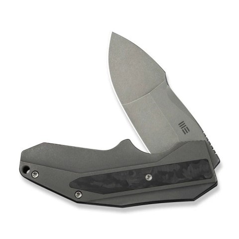 Nóż składany WeKnife Coral SLT Gray Titanium/Marble Carbon Fiber, Gray Stonewashed 20CV by Gustavo T. Cecchini (WE24044-2) WE Knife