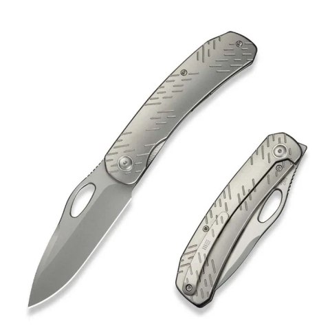 Nóż składany WeKnife Inmate Gray Titanium, Stonewashed CPM 20CV by Jerad Neeve (WE23096B-1) WE Knife