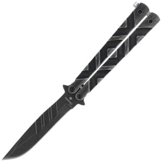 Nóż składany motylek Martinez Albainox Balisong Gray Stone Steel, Gray Stonewashed 3Cr13MoV (02105) Martinez Albainox