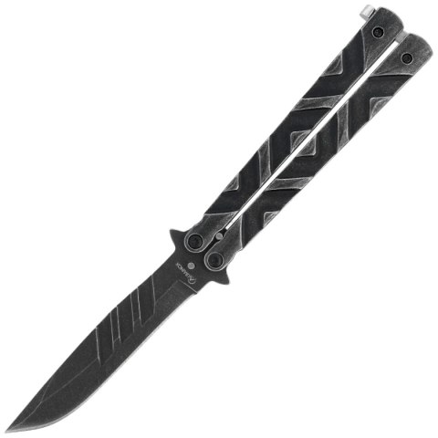 Nóż składany motylek Martinez Albainox Balisong Gray Stone Steel, Gray Stonewashed 3Cr13MoV (02105) Martinez Albainox