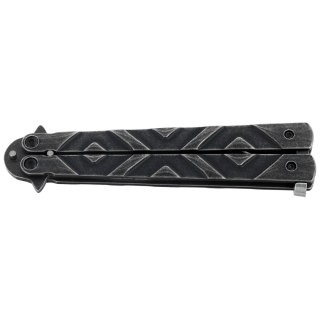 Nóż składany motylek Martinez Albainox Balisong Gray Stone Steel, Gray Stonewashed 3Cr13MoV (02105) Martinez Albainox