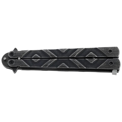 Nóż składany motylek Martinez Albainox Balisong Gray Stone Steel, Gray Stonewashed 3Cr13MoV (02105) Martinez Albainox