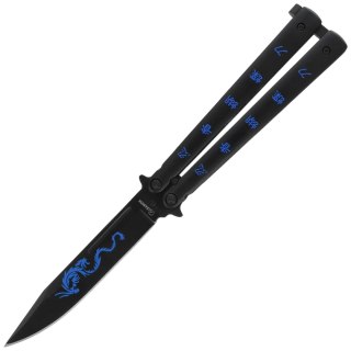 Nóż składany motylek Martinez Albainox Balisong Night Fighter II Black Stainless Steel, Black 3Cr13MoV (02104) Martinez Albainox