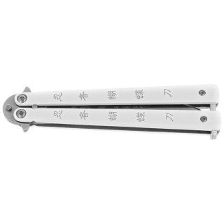 Nóż składany motylek Martinez Albainox Balisong Ninja Dragon White Stainless, Satin 3Cr13MoV (02096) Martinez Albainox