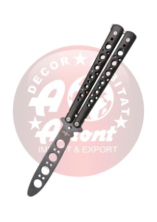 Nóż treningowy motylek Third Decor Habitat Balisong Black Steel, Black 420 (TH-K3102N) Decor Habitat
