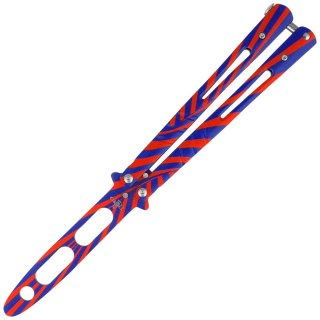 Nóż treningowy motylek Third Decor Habitat Balisong Blue-Red Steel, Blue-Red 420 (TH-K3103) Decor Habitat