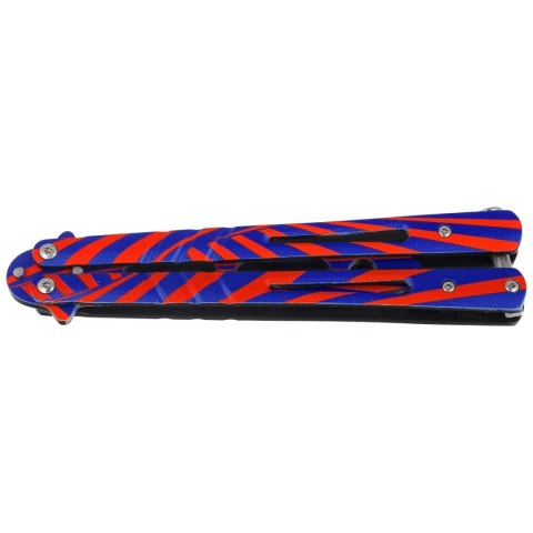 Nóż treningowy motylek Third Decor Habitat Balisong Blue-Red Steel, Blue-Red 420 (TH-K3103) Decor Habitat