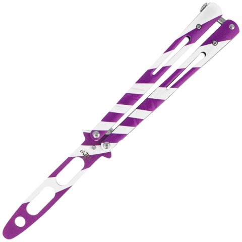 Nóż treningowy motylek Third Decor Habitat Balisong White-Purple Steel, White-Purple 420 (TH-K3104) Decor Habitat