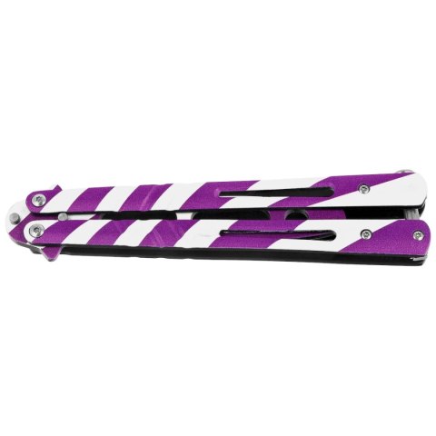 Nóż treningowy motylek Third Decor Habitat Balisong White-Purple Steel, White-Purple 420 (TH-K3104) Decor Habitat