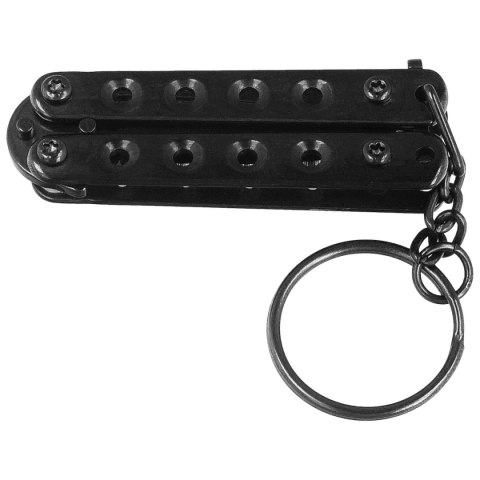 Nóż składany motylek brelok Third Decor Habitat Balisong Black Stainless Steel, Black Stainless Steel (TH-K2824N) Decor Habitat