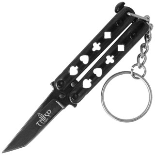 Nóż motylkowy brelok Third Decor Habitat Balisong Poker Black Stainless Steel, Black 420 (TH-K0101N) Decor Habitat