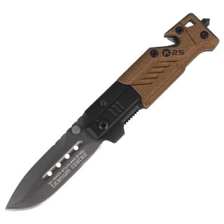 Nóż składany na szyję K25 RK-19652 Rubbered Black / Coyote Aluminium, Titanium 7Cr17MoV K25 by Martinez Albainox