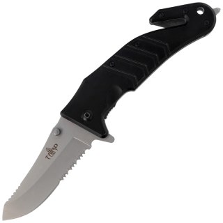 Nóż składany ratowniczy Third Decor Habitat K2936 Black Aluminum, Satin 420 (TH-K2936) Decor Habitat