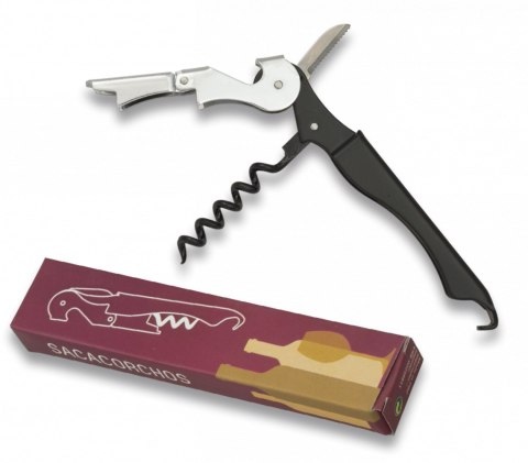 Otwieracz do wina Top Cutlery 2 Steps Black Metal, Inox (21127) Top Cutlery by Martinez Albainox