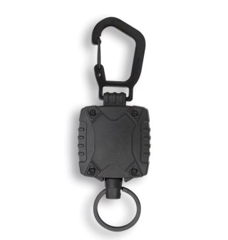 Retraktor Barbaric z klipsem Black ABS, Metal Carabiner, 75cm (16246-NE) Barbaric by Martinez Albainox