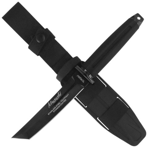 Sztylet japoński Tokisu Musashi Black Rubber, Black Titanium 7Cr17Mov (32696) Tokisu by Martinez Albainox