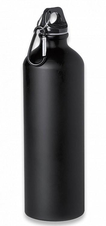 Butelka Barbaric Sports z karabińczykiem Aluminium 800 ml - Black Matte (40070) Barbaric by Martinez Albainox