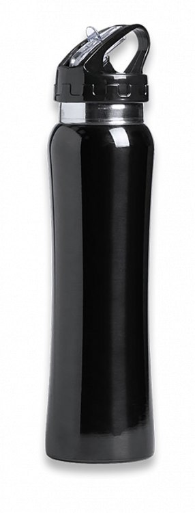 Butelka ze słomką Barbaric Sports Stainless 800 ml, Black Glossy (40068) Barbaric by Martinez Albainox