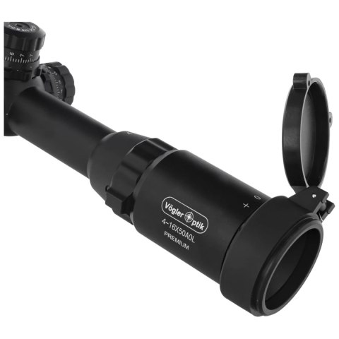 Luneta celownicza Vögler Optik Premium 4-16x50AOL Mil-Dot 1'' z podświetleniem i paralaksą, montaż 11mm Vögler Optik