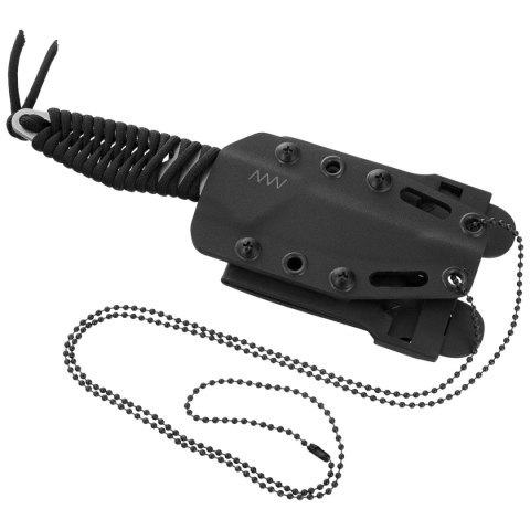 Nóż ANV P100 Black Paracord, Stonewashed Sleipner (ANVP100-002) ANV - Acta Non Verba Knives