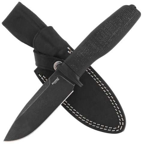 Nóż LionSteel Acha Black Burlap Micarta, Black Stonewashed M390 by Molletta (AH B BLB) LionSteel