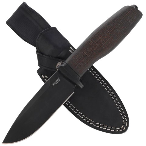 Nóż LionSteel Acha Green Burlap Micarta, Black Stonewashed M390 by Molletta (AH B BLG) LionSteel