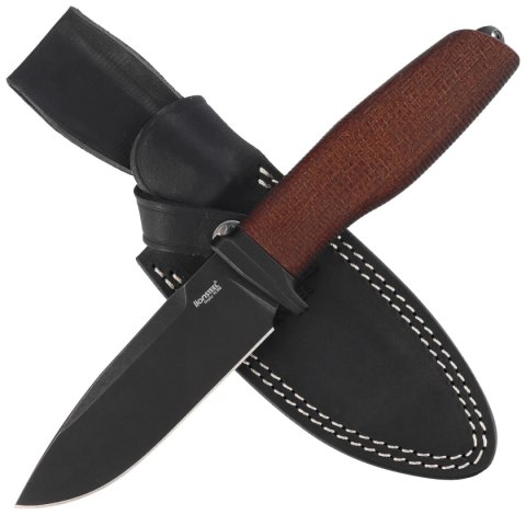 Nóż LionSteel Acha Natural Burlap Micarta, Black Stonewashed M390 by Molletta (AH B BLN) LionSteel