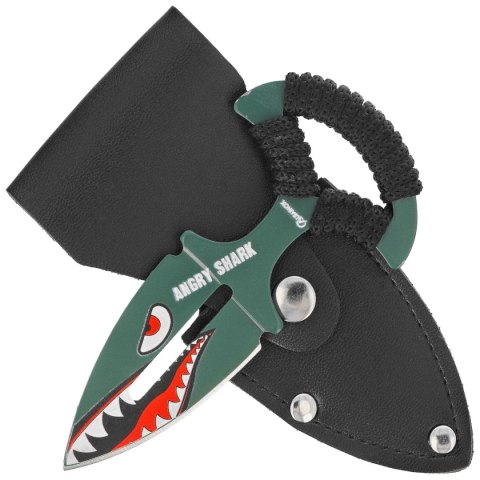 Nóż Martinez Albainox Angry Shark Black Strung, Green 3Cr13Mov (32524) Martinez Albainox