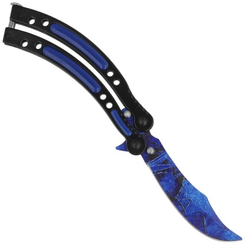 Nóż motylek Martinez Albainox Balisong Blue ABS/Black Steel, Colorful Blue 3Cr13Mov (02129) Martinez Albainox