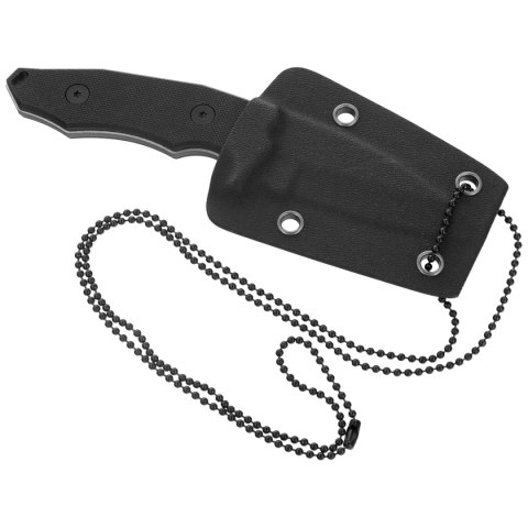 Nóż na szyję K25 Black G10, Titanium/Brushed 7Cr17Mov (32602) K25 by Martinez Albainox