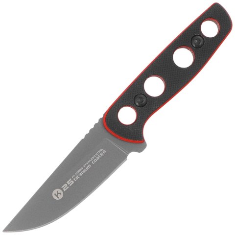 Nóż na szyję K25 Black/Red G10, Titanium 7Cr17Mov (32690) K25 by Martinez Albainox