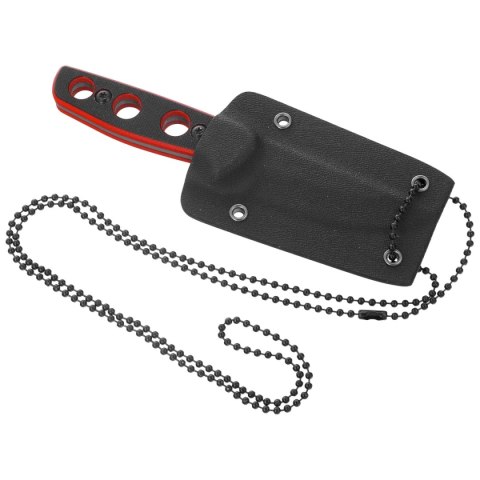 Nóż na szyję K25 Black/Red G10, Titanium 7Cr17Mov (32690) K25 by Martinez Albainox