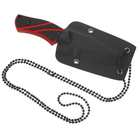 Nóż na szyję K25 Black/Red G10, Titanium 7Cr17Mov (32691) K25 by Martinez Albainox