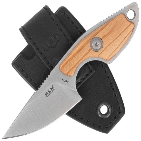 Nóż na szyje MKM Mikro 1 Olive Wood, Satin M390 by Jesper Voxnæs (MK MR01-O) MKM - Maniago Knife Makers