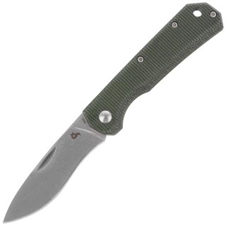 Nóż składany BlackFox Ciol Green Canvas Micarta, Stonewashed 440C by Denis Simonutti (BF-748 MI) FOX