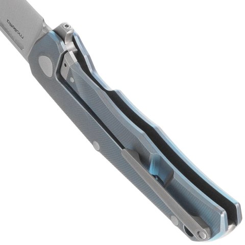 Nóż składany LionSteel Q4ttro Blue Titanium / Fat Carbon, Satin MagnaCut by Molletta (Q4 BL) LionSteel