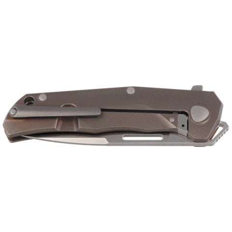 Nóż składany LionSteel Q4ttro Bronze Titanium/Fat Carbon, Satin MagnaCut by Molletta (Q4 BR) LionSteel