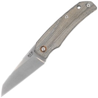 Nóż składany MKM Ice Gray Canvas Micarta, Stonewashed MagnaCut by Tommaso Rumici & Denis Simonutti (MK IC-GC) MKM - Maniago Knife Makers