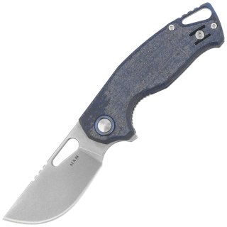 Nóż składany MKM Vincent Denim Canvas Micarta, Stonewashed MagnaCut by Jesper Voxnaesi (MK VCM-DC) MKM - Maniago Knife Makers