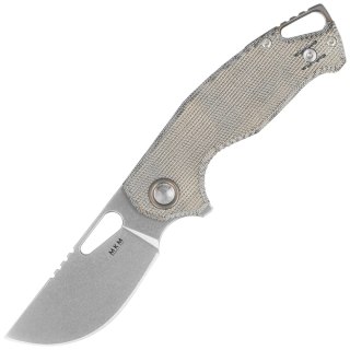 Nóż składany MKM Vincent Green Canvas Micarta, Stonewashed MagnaCut by Jesper Voxnaesi (MK VCM-GC) MKM - Maniago Knife Makers