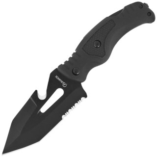 Nóż skladany Martinez Albainox 2-in-1 Tactical Black Rubberized Fiber, Black 3Cr13Mov (32316) Martinez Albainox