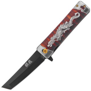 Nóż składany Martinez Albainox Dragon Silver 3D Aluminium, Black 3Cr13MoV (18439) Martinez Albainox