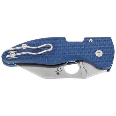 Nóż składany Spyderco MicroJimbo Cobalt Blue G10, Satin CPM SPY27 by Michael Janich (C264GPCBL) Spyderco Inc.