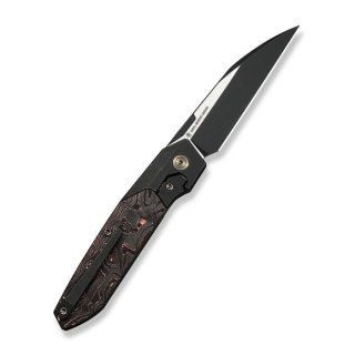 Nóż składany WeKnife Brr15 Black Titanium/Copper Foil Carbon Fiber, Black Stonewashed/Satin M390 by Rafal Brzeski (WE24007-1) WE Knife