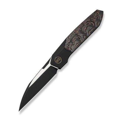 Nóż składany WeKnife Brr15 Black Titanium/Copper Foil Carbon Fiber, Black Stonewashed/Satin M390 by Rafal Brzeski (WE24007-1) WE Knife