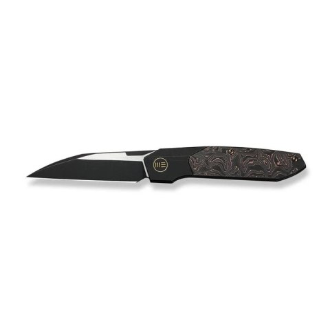 Nóż składany WeKnife Brr15 Black Titanium/Copper Foil Carbon Fiber, Black Stonewashed/Satin M390 by Rafal Brzeski (WE24007-1) WE Knife