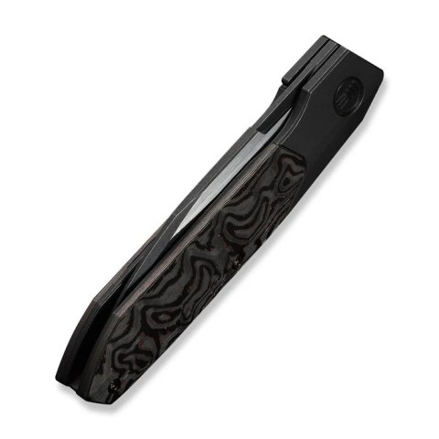 Nóż składany WeKnife Brr15 Black Titanium/Copper Foil Carbon Fiber, Black Stonewashed/Satin M390 by Rafal Brzeski (WE24007-1) WE Knife